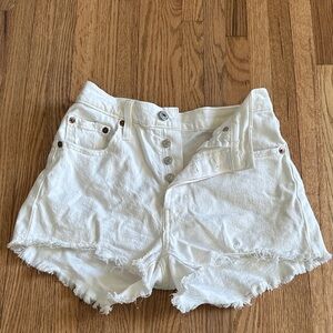 Levi's White Jean Shorts for Women
